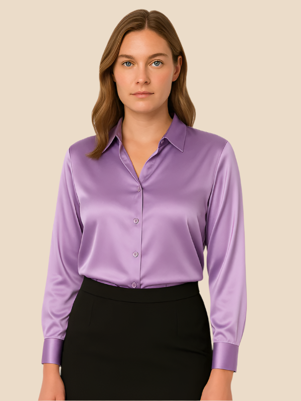Adriana women's elegant blouse, long sleeve and chic for office workwear.