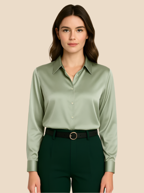 Women's Adriana long sleeve blouse, a chic and versatile office top.