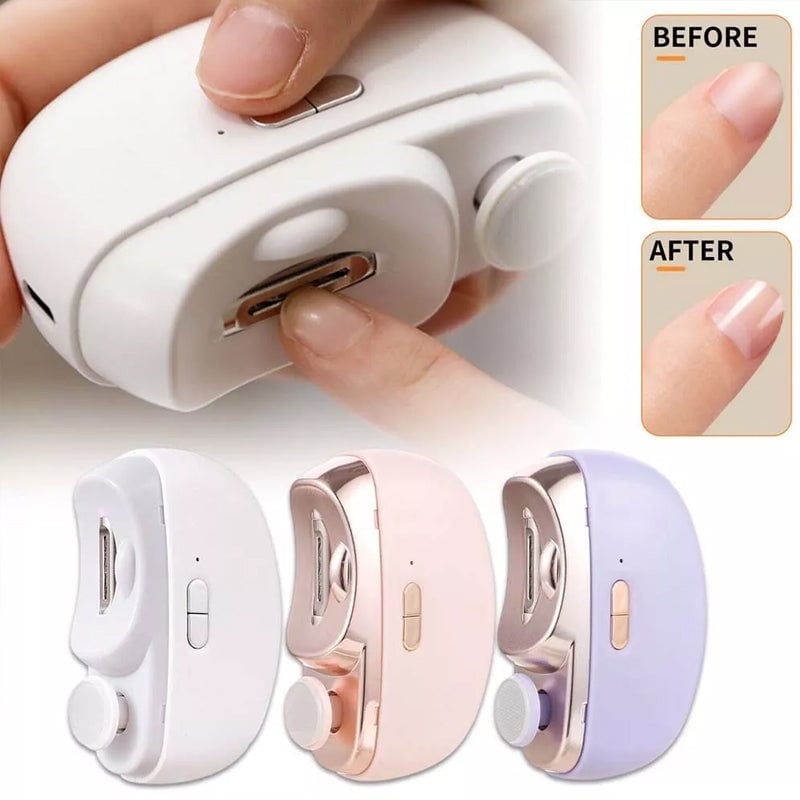 Adult & Baby Electric Nail Clippers with Safety Lock, LED light, dual speed for safe nail care