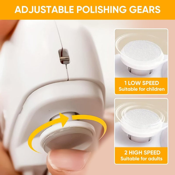 Electric nail clippers with safety lock, an indispensable tool for new parents' baby care kit