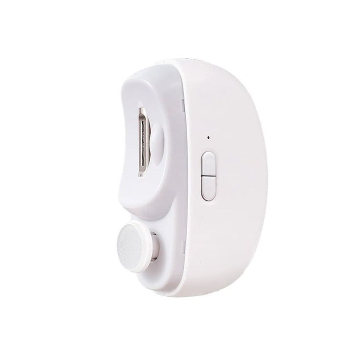 Electric nail clippers with integrated debris catcher, ensuring a mess-free nail trimming experience