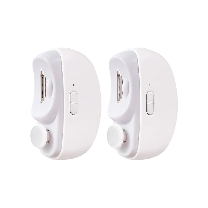 The electric nail clippers set, showcasing all features including the safety lock and LED light