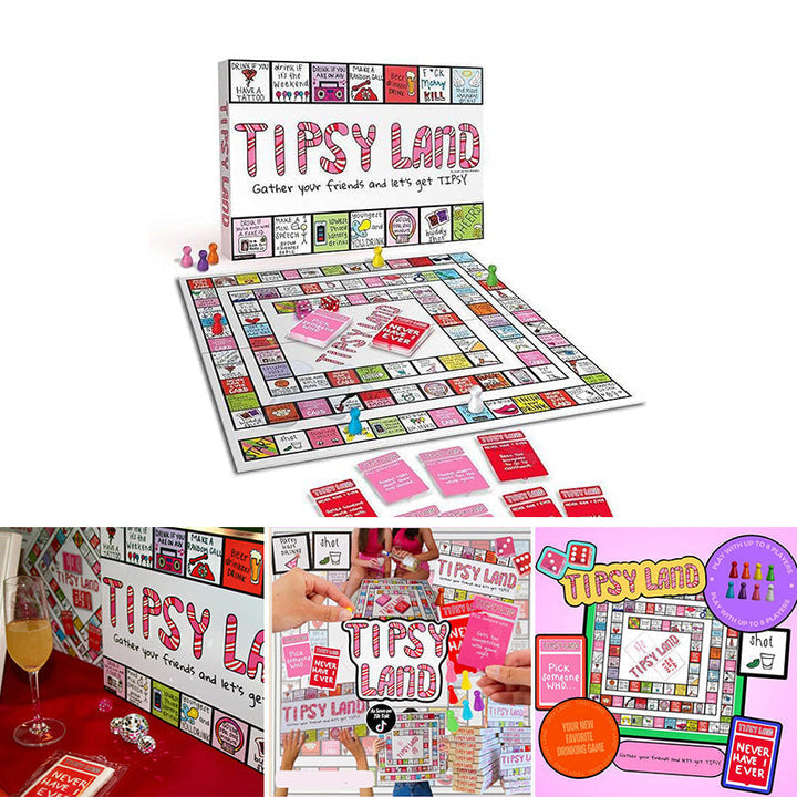 Adult Party Drinking Game being gifted in a festive setting, an ideal, fun gift for friends.