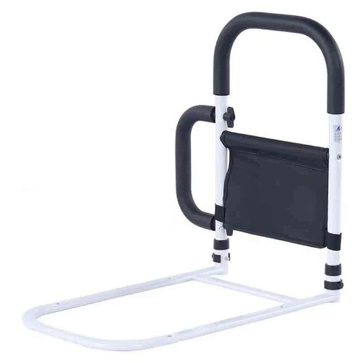 Non-slip, adjustable bedside safety rail for adults, providing secure bed support & mobility aid.
