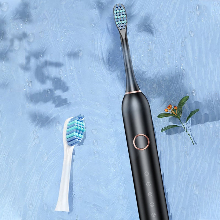 Comparison of Adult's Sonic Electric Toothbrush vs manual, showing advanced oral care benefits
