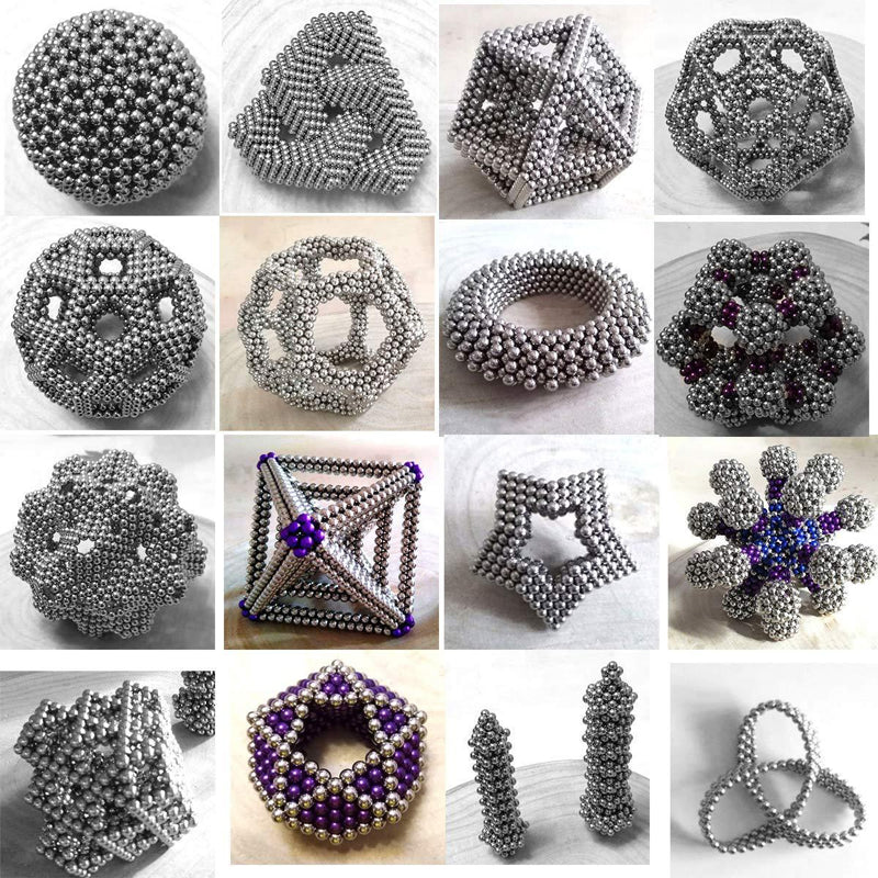 Adults magnetic fidget toy, cube and ball set for desk or educational play