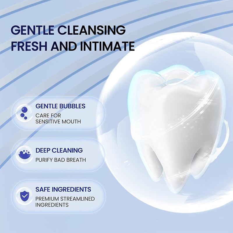 Advanced Hydroxyapatite Whitening Toothpaste in bathroom setting, emphasizing fresh breath