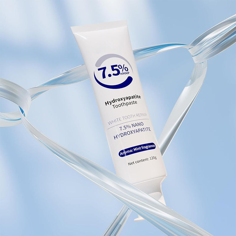 Detailed view of Advanced Hydroxyapatite Whitening Toothpaste ingredients, highlighting hydroxyapatite