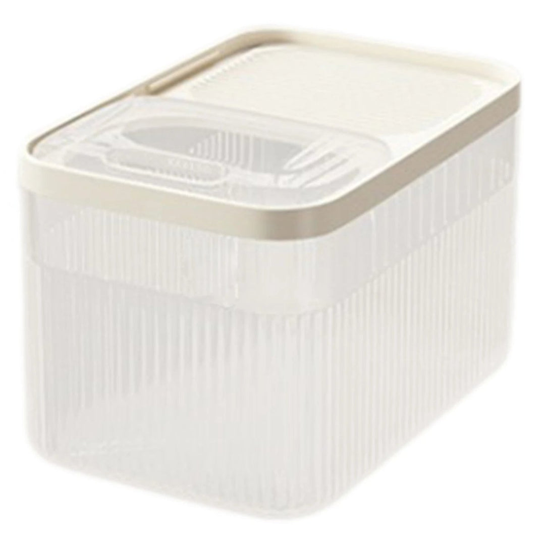 Large capacity pet food container with airtight seal for fresh dry food. Perfect for dog food storage & kitchen organization.