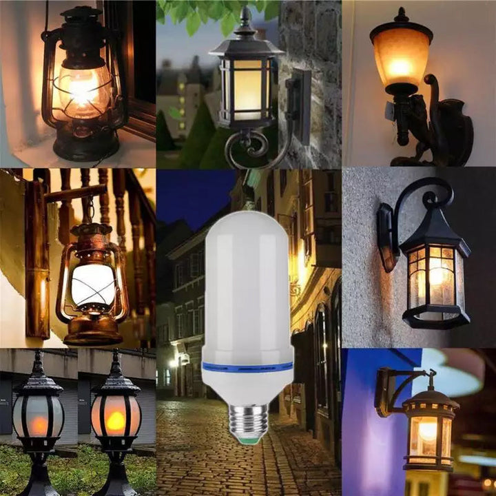 Warm glow flame effect LED bulb, gravity sensing, an energy-efficient decorative lamp