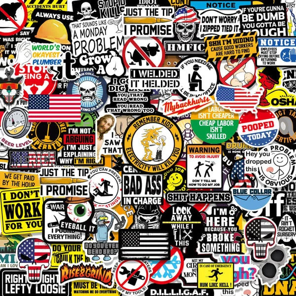 Waterproof vinyl sticker pack with various American themes, perfect for patriotic gift giving.