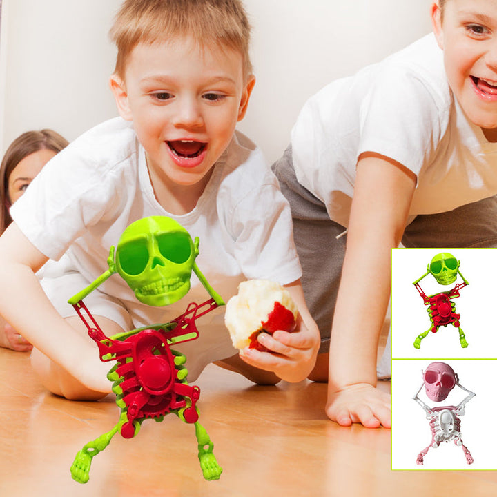 Animated 3D Skull Decor Toy, glowing red eyes, playing music, perfect for parties & quirky desks
