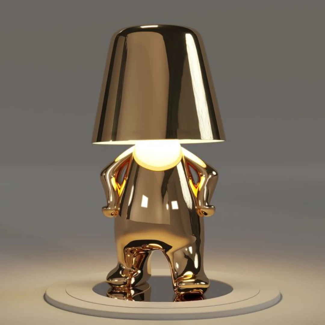 Artistic dimmable table lamp, a stylish touch control home accent with LED light.
