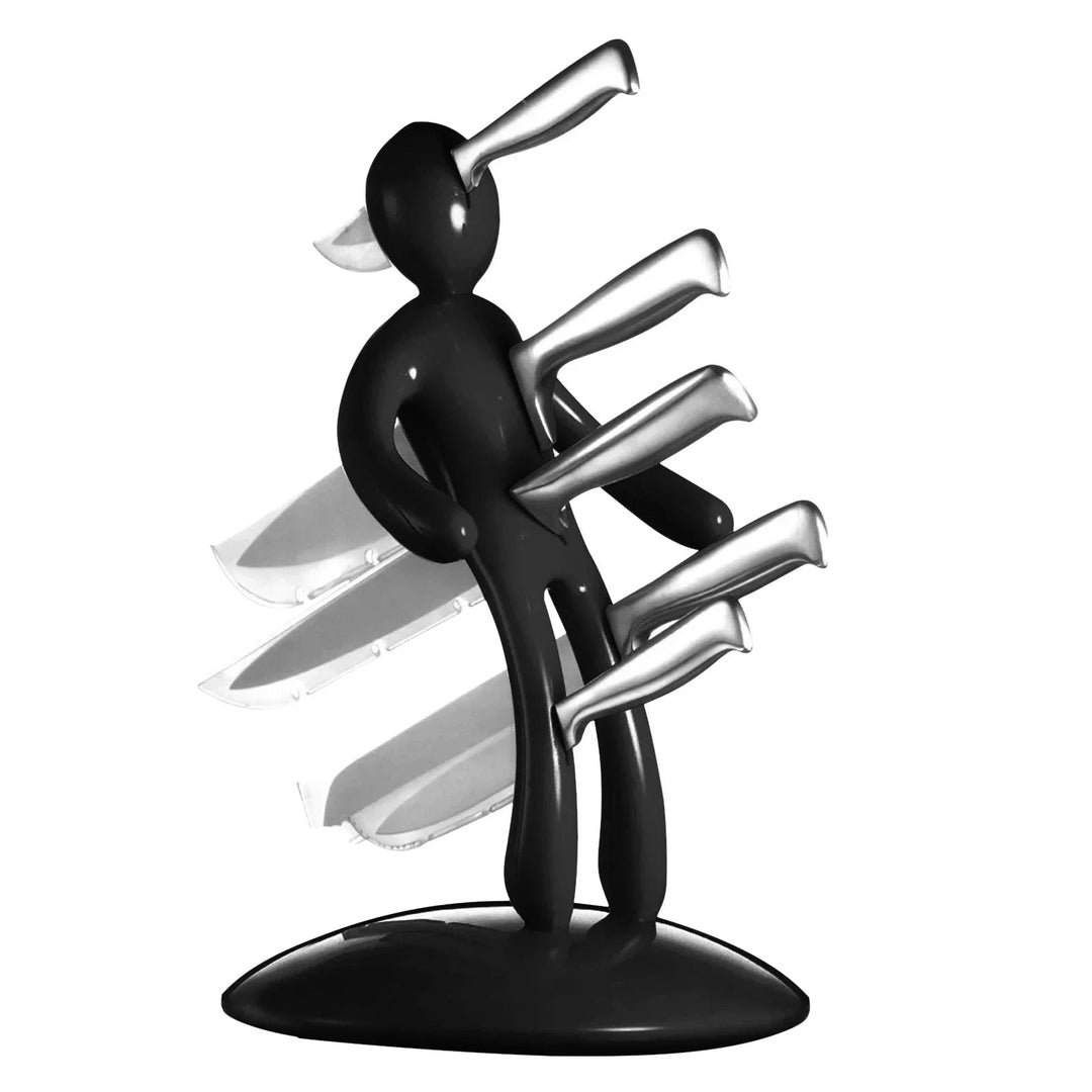 Decorative human figure knife stand, a unique kitchen organization solution & modern home decor piece.