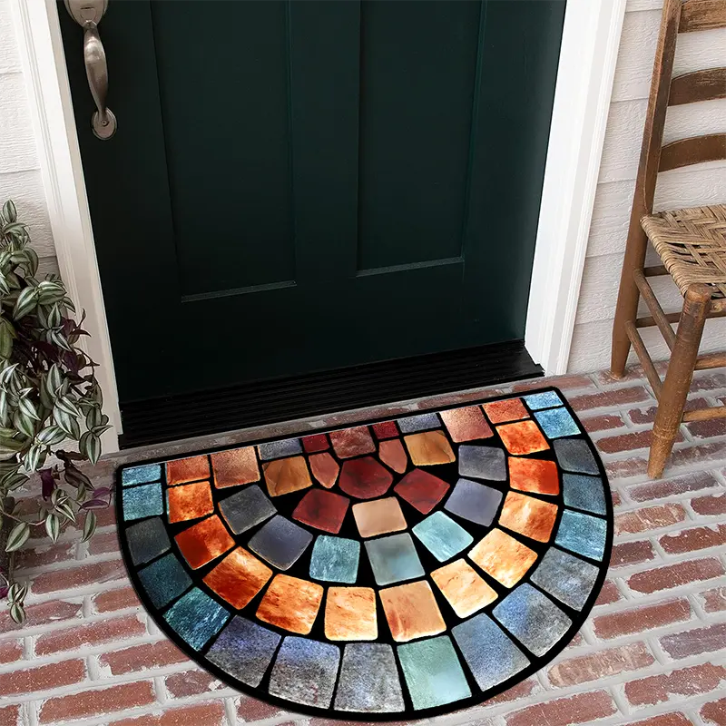Durable Aurora Stone Tile Doormat. Non-slip floor protection for your entryway, enhancing home decor.