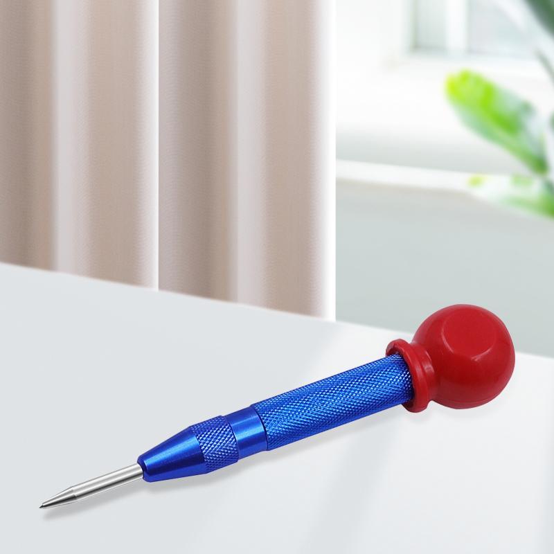Heavy-duty automatic center punch with comfortable grip, perfect for woodworking and mechanics