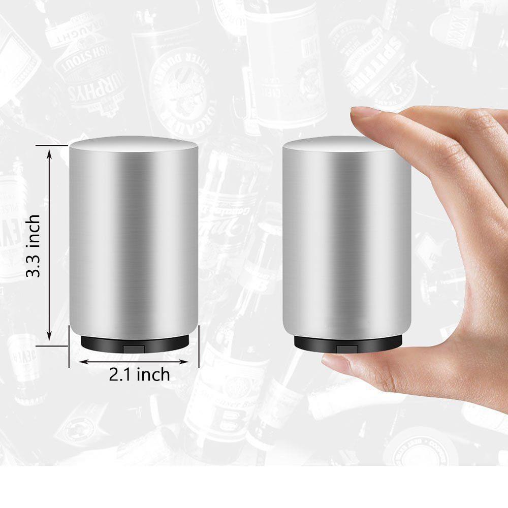 Compact magnetic bottle opener, convenient bar tool and cap collector