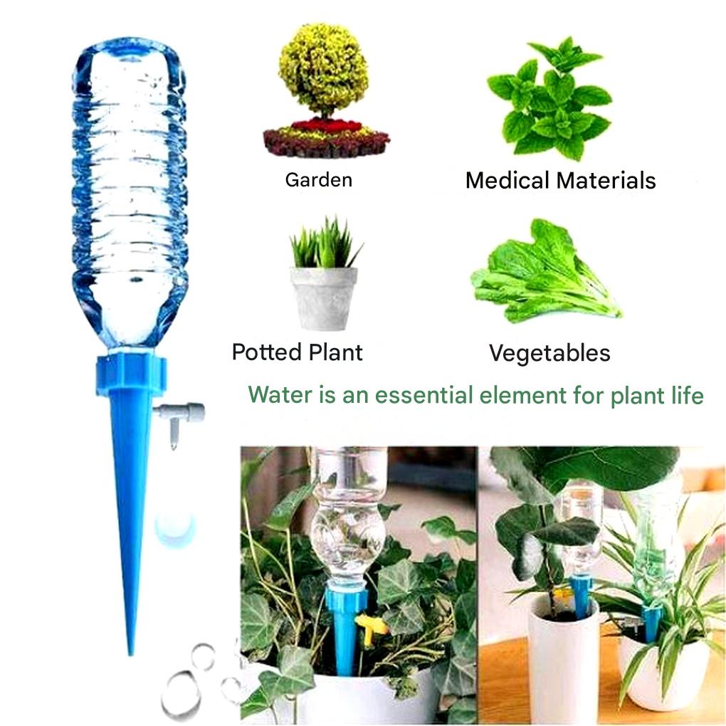 Smart Plant Care Spikes provide adjustable, automatic watering. Perfect garden aid for busy plant parents.
