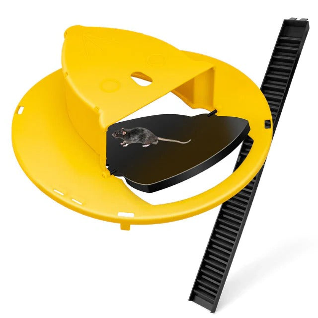 Innovative automatic reset bucket trap for multi-rodent pest control. Durable, reusable mouse and rat catching device.