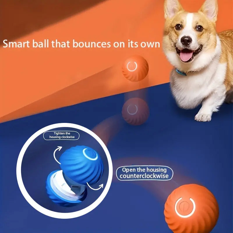 Smart interactive dog toy: automatic rolling ball for hours of pet entertainment