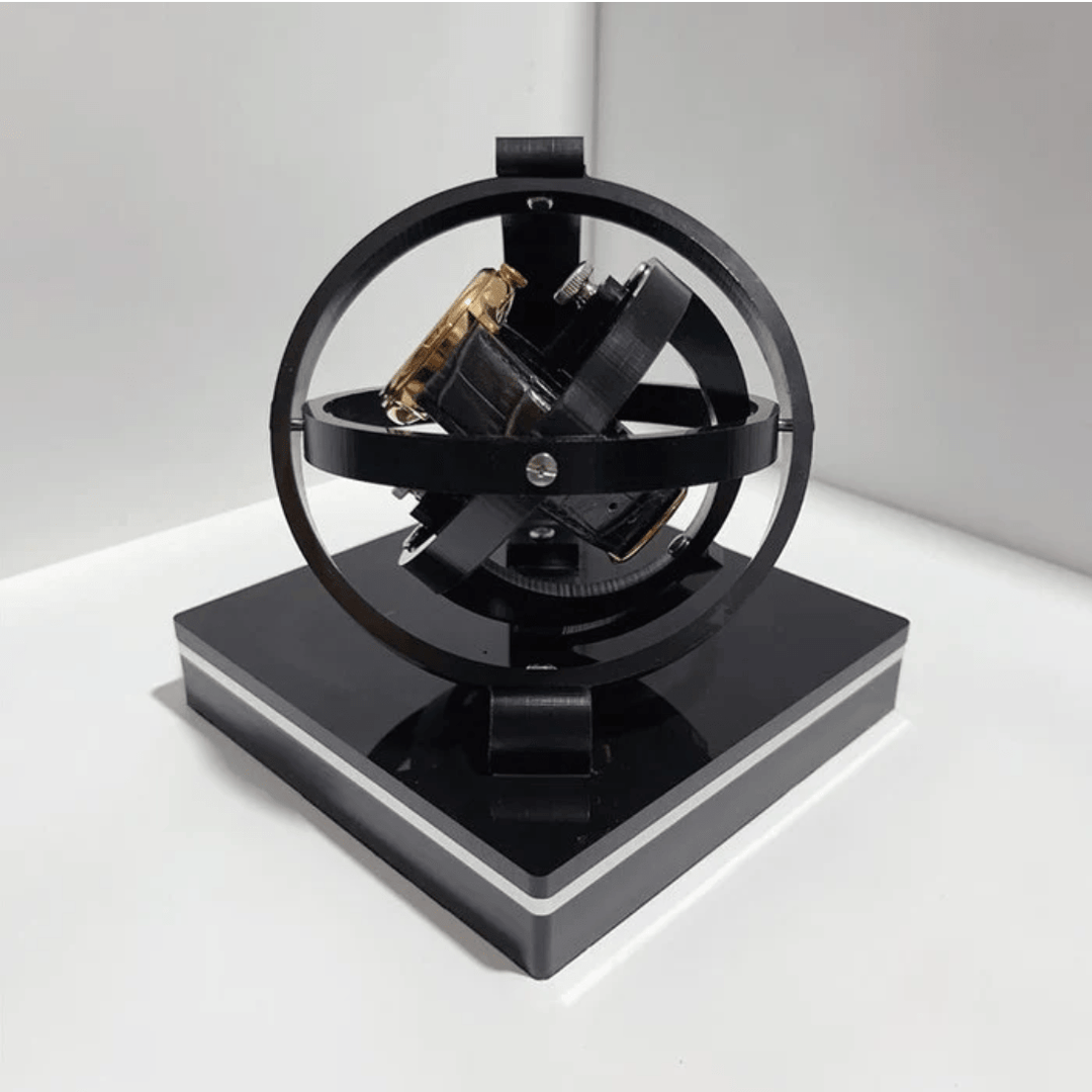 Silent automatic watch winder for optimal care & protection of valuable automatic watches. Enhance your home decor.