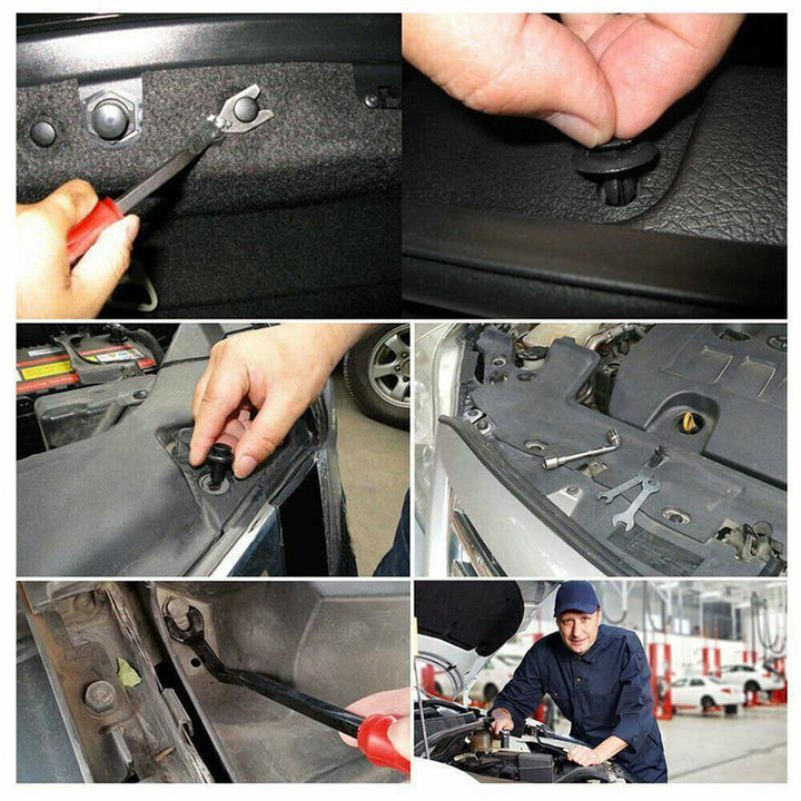 Detailed view of a durable nylon rivet, perfect for secure auto panel attachment