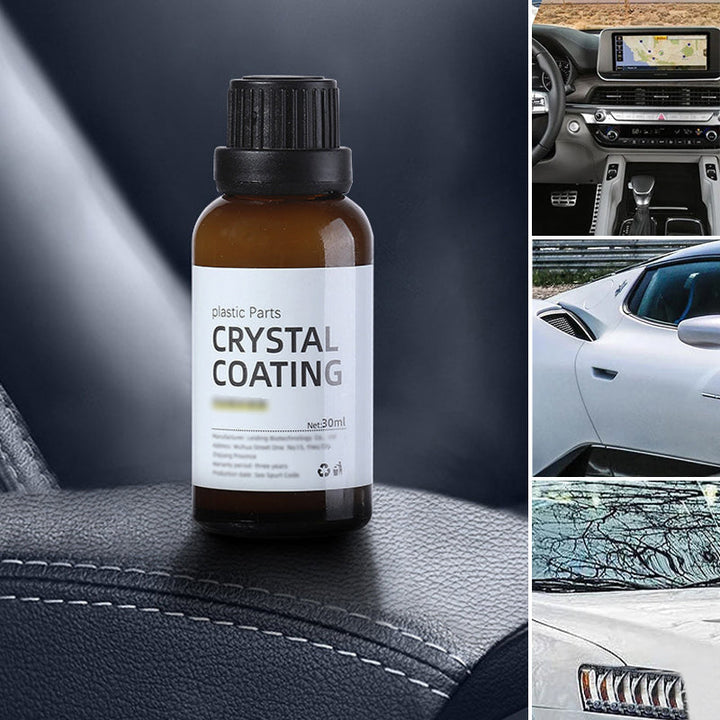 Automotive Plastic Restorer bottle with 'UV Protection' clearly visible