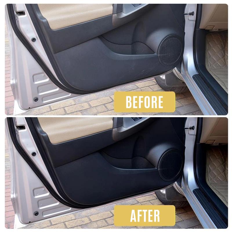 Surface protection for cars: plastic restorer bringing back original black trim
