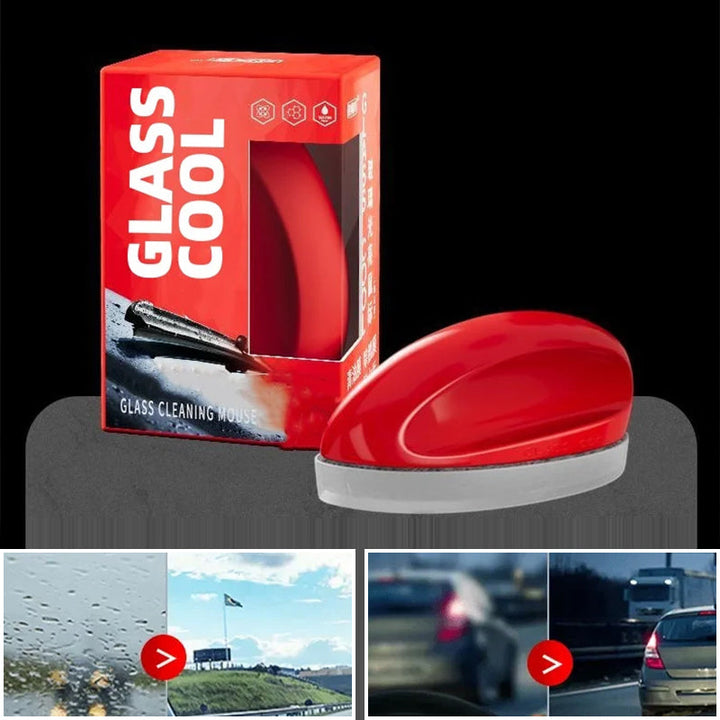 Detailing essential: automotive windshield cleaner and oil film remover ensures clear vision.