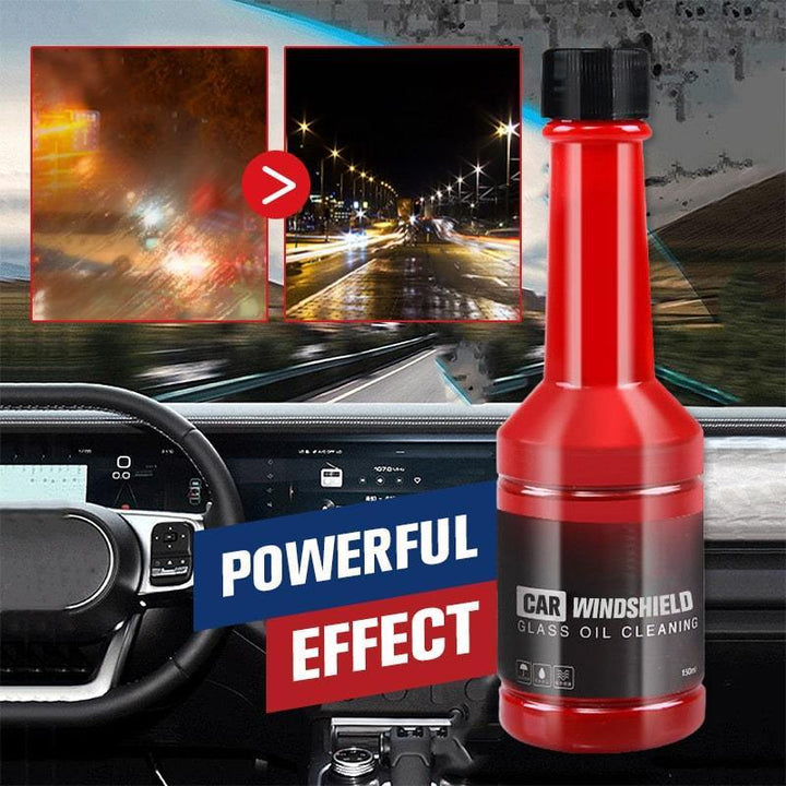 Car care product: Windshield cleaner and oil film remover for optimal driving visibility