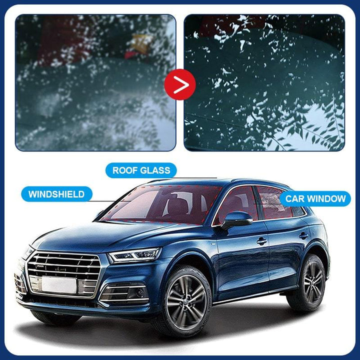 Clear vision solution: Windshield glass cleaner and oil film remover for streak-free car windows