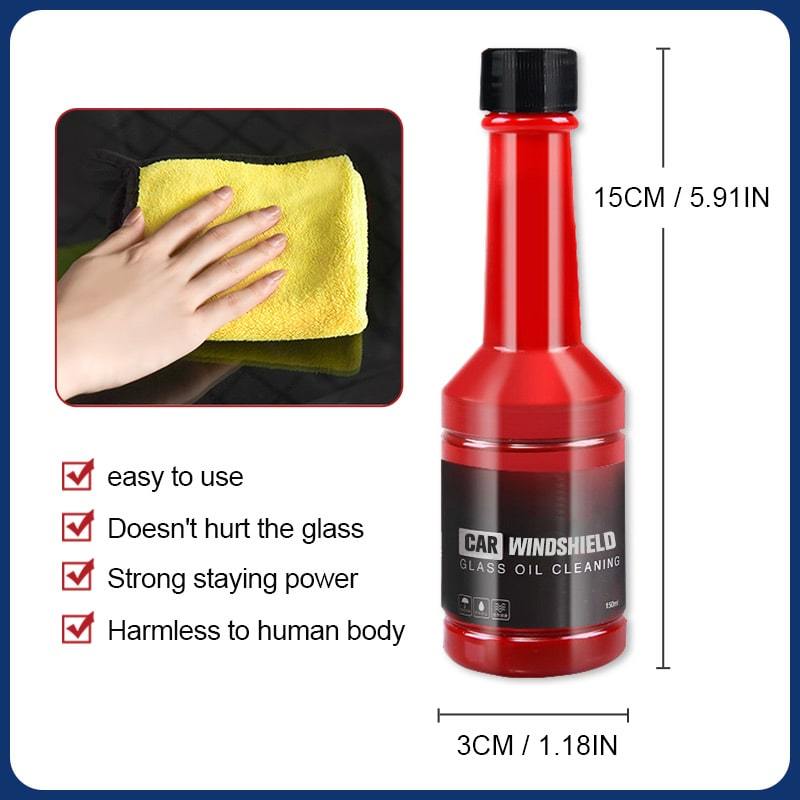 Auto accessory for car care: Powerful windshield cleaner that eliminates oil film and dirt