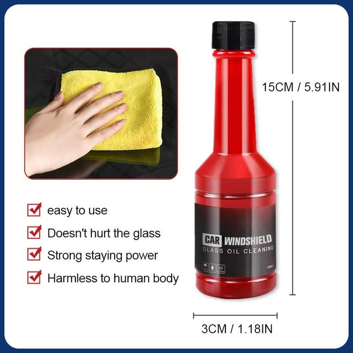 Auto accessory for car care: Powerful windshield cleaner that eliminates oil film and dirt