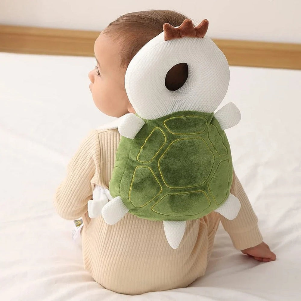 Gentle baby head and neck protector, soft infant cushion for toddler safety during crawling & walking.