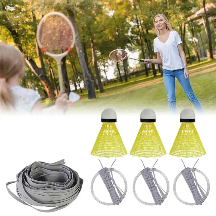 Badminton Training Rebounder Kit featuring an adjustable net, perfect for solo practice sessions.