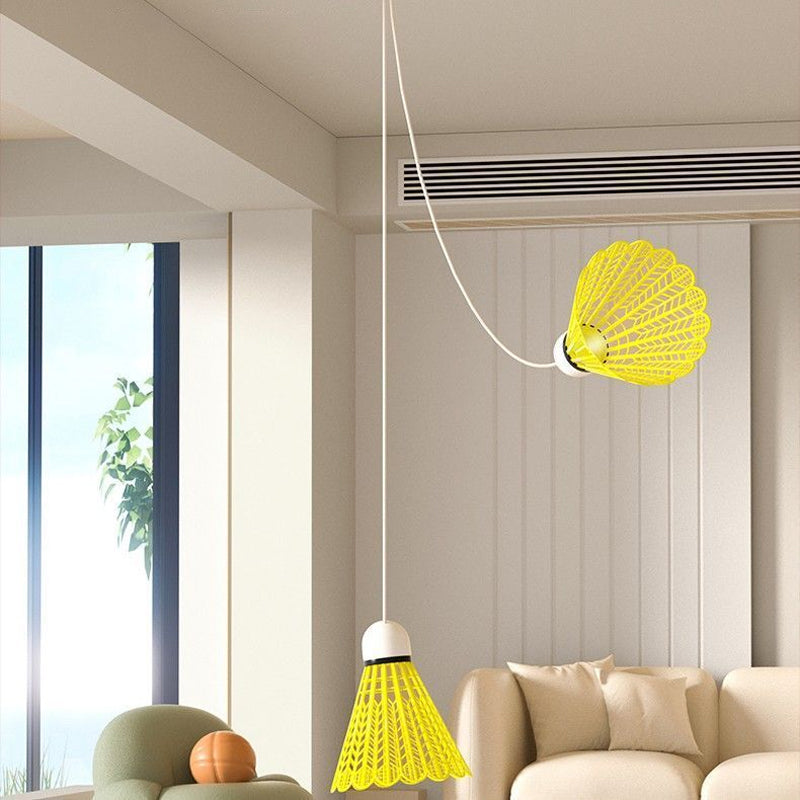 Player using the Badminton Training Rebounder Kit to improve their shuttlecock hitting technique.