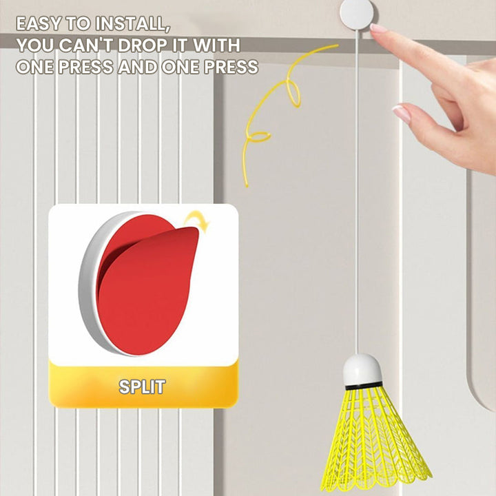 Badminton Rebounder Kit with a stable base, ensuring safe and effective solo badminton exercise.