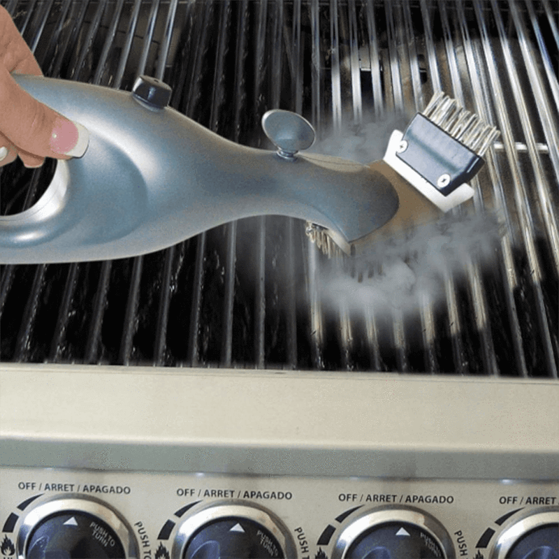 Universal steam grill cleaning brush, stainless steel bristles, kitchen cleaning tool