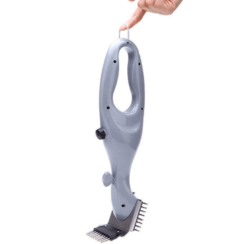 Heavy-duty BBQ vapor cleaner brush, ergonomic handle, essential grill accessory