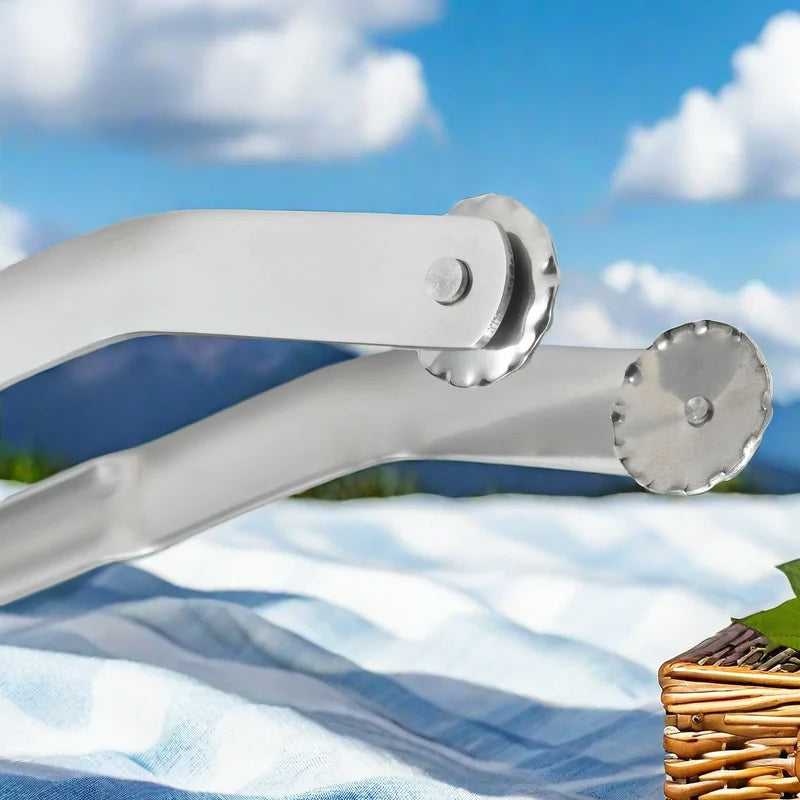 Durable stainless steel sausage turning tongs, a must-have grilling kitchen gadget