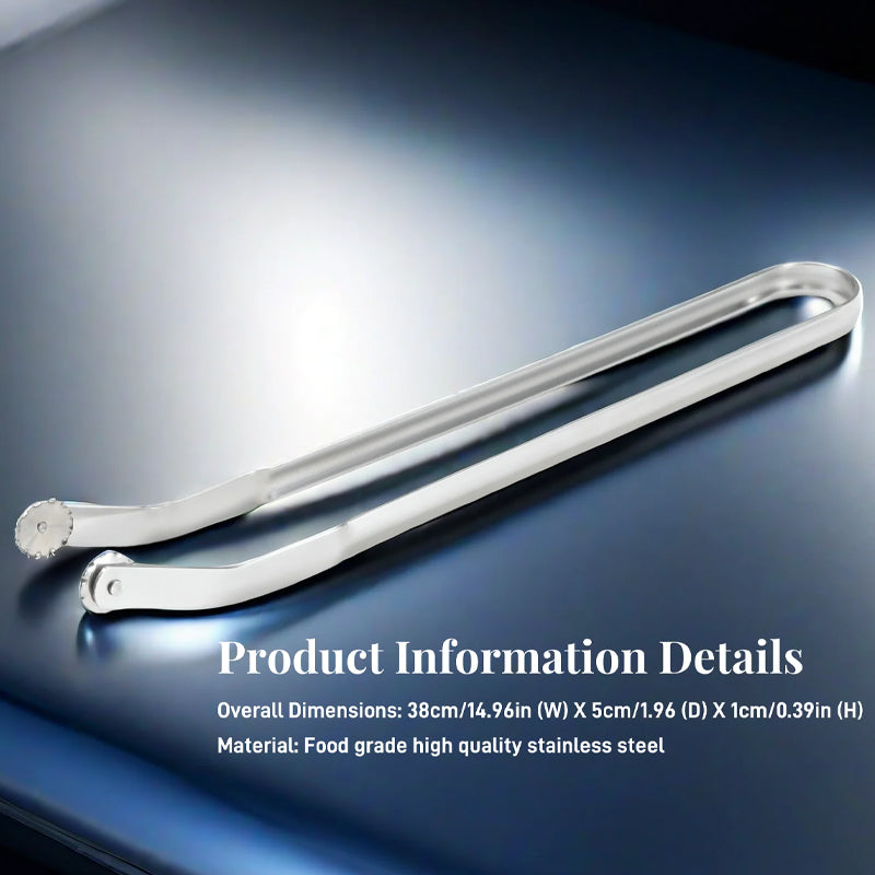 Set of BBQ stainless steel tongs for turning sausages, essential grilling tool