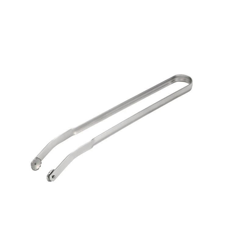 High-quality stainless steel sausage tongs, built for outdoor BBQ and flipping