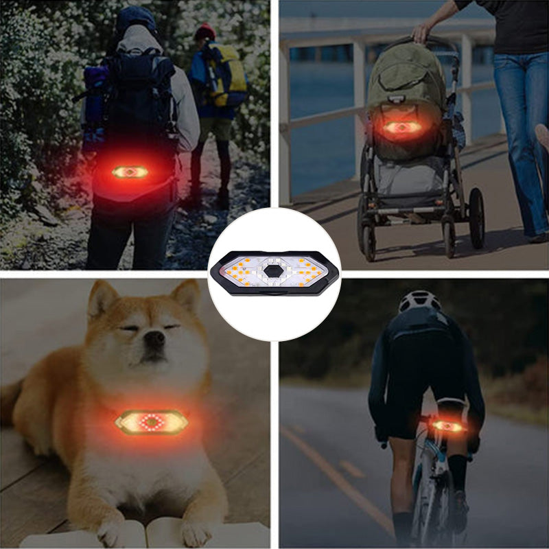 Enhance cycling safety with this waterproof remote control tail light featuring an integrated horn