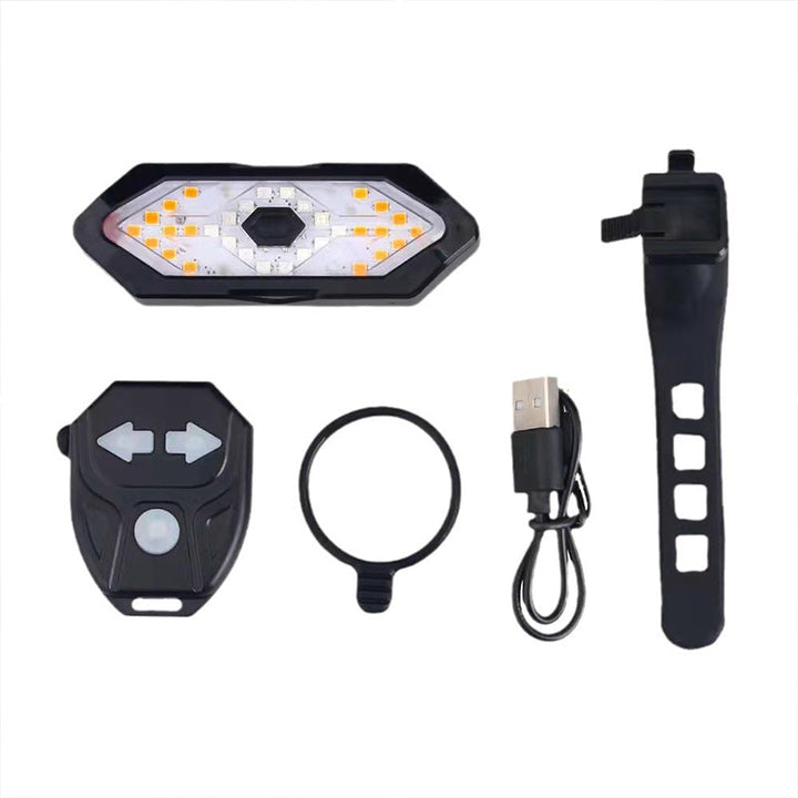 Durable bicycle accessory: remote control tail light & horn, vital for night riding & safety
