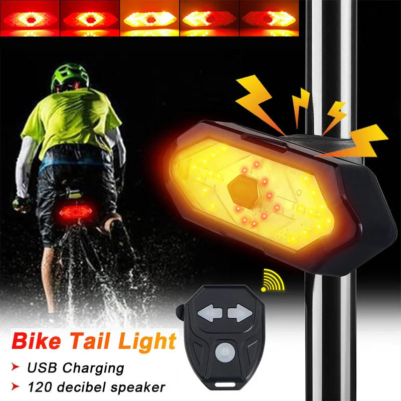 Waterproof bicycle accessory: remote control tail light and horn for urban and trail cycling