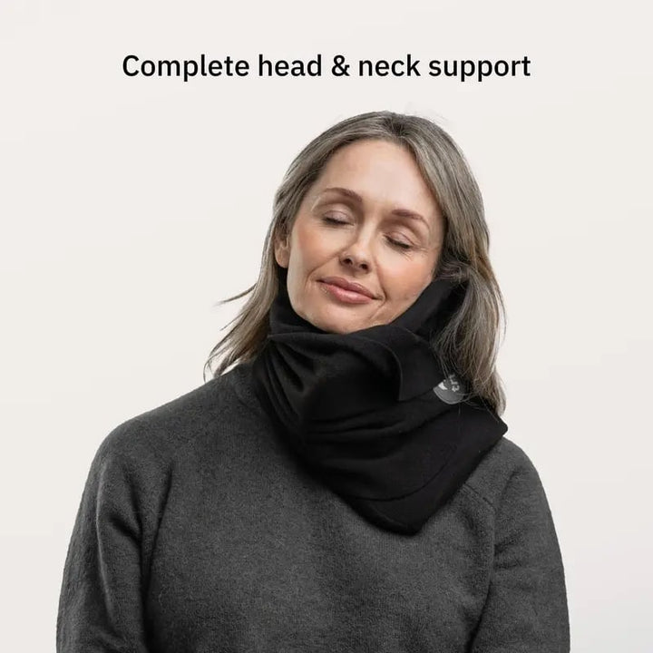 Coral red ergonomic travel neck pillow, providing excellent neck support and comfort for all travelers.