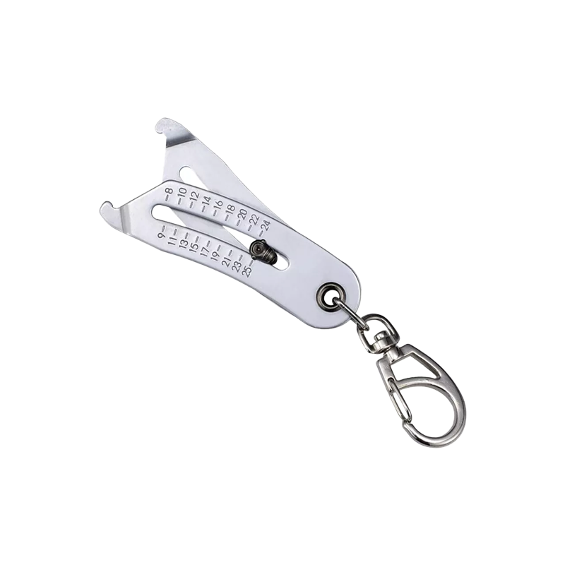 Hand holding the compact Bolt & Nut Thread Checker, demonstrating its portability for mechanics