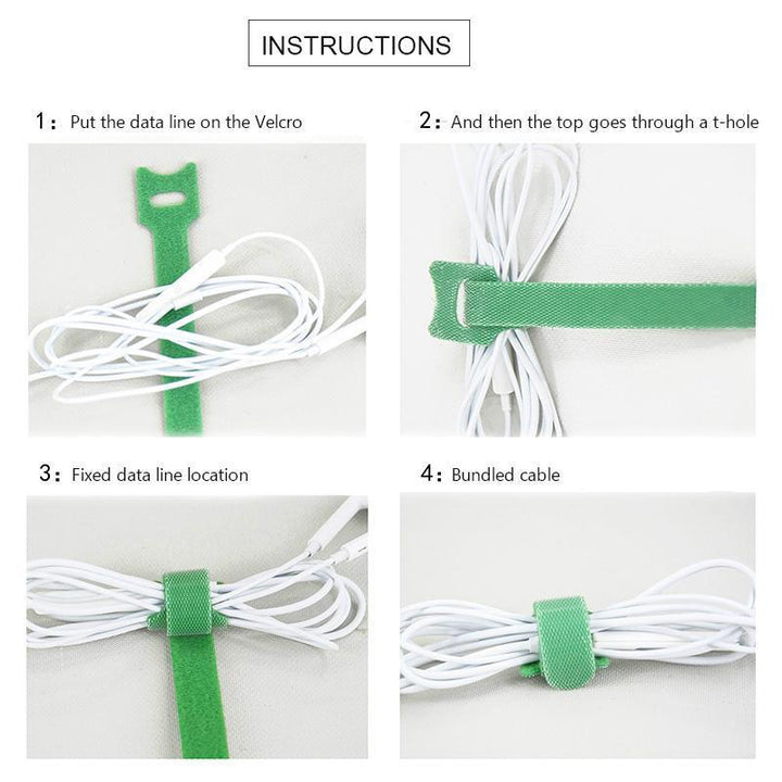 Pile of durable hook and loop wire organizers, great for managing cables & reducing clutter.