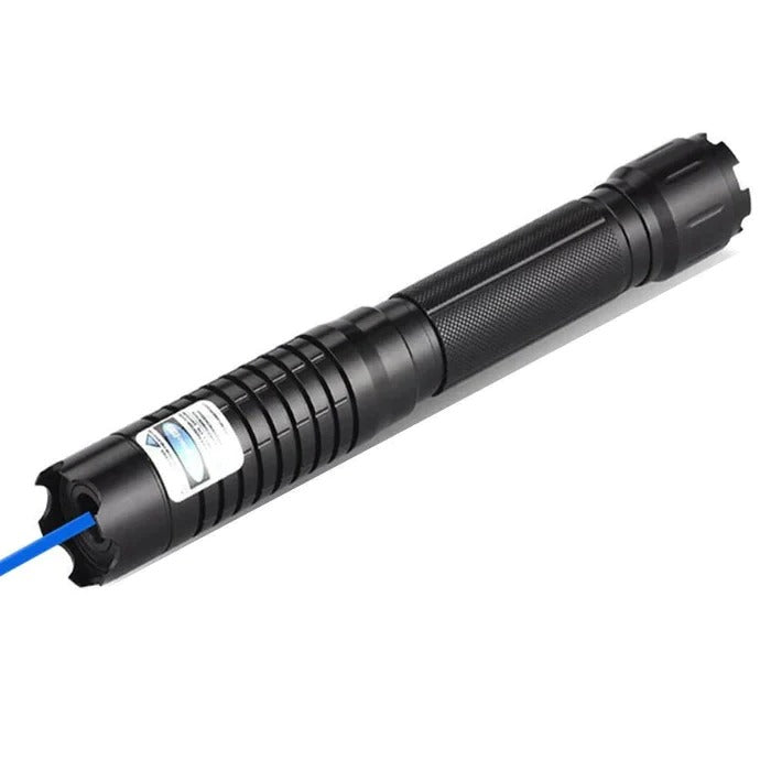 Powerful blue laser torch, a crucial tactical tool and fire starter for any outdoor adventure.
