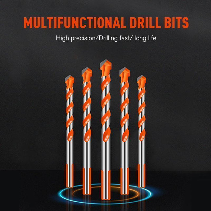 Close-up of a carbide-tipped drill bit, perfect for tough masonry and ceramic tile drilling tasks